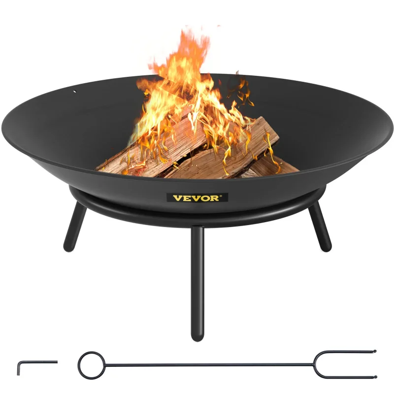 22-inch Deep Round Carbon Steel Fire Bowl, Wood Burning for Outdoor Patios, Backyards & Camping Uses, with A Drain Hole and A
22-inch Deep Round Carbon Steel Fire Bowl, Wood Burning for Outdoor Patios, Backyards & Camping Uses, with A Drain Hole and A
