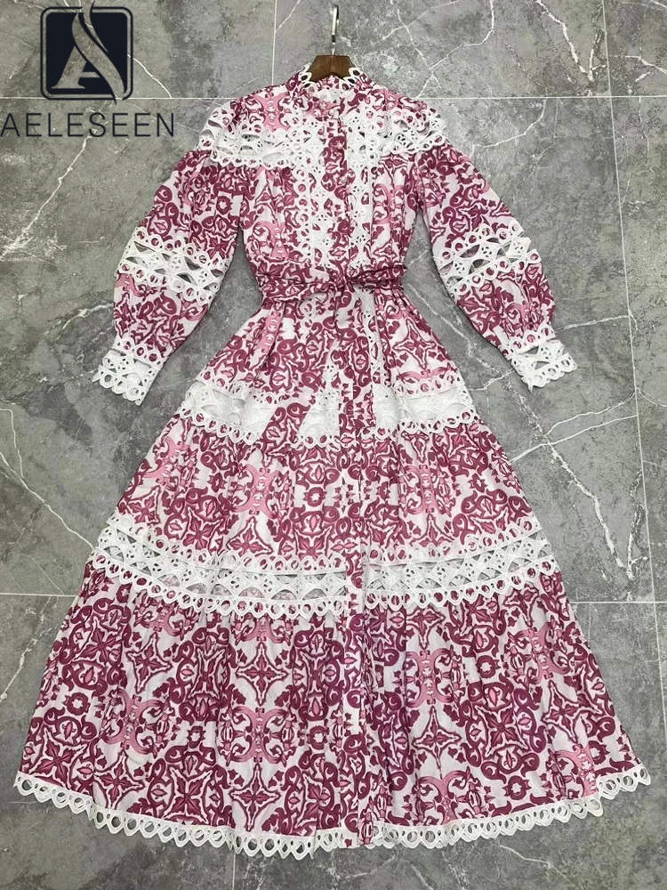 Женское подиумное платье AELESEEN, осеннее платье с цветочным принтом и воротником-стойкой, Элегантное Длинное вечерние праздничное платье
Женское подиумное платье AELESEEN, осеннее платье с цветочным принтом и воротником-стойкой, Элегантное Длинное вечерние праздничное платье