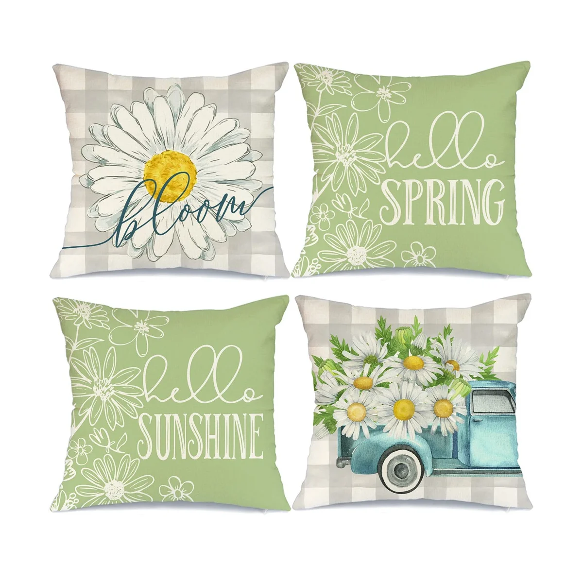 Spring Pillow Covers 18X18 4 Spring Decorations Farmhouse Throw Pillow Home Sofa Decor Cushion Case
Spring Pillow Covers 18X18 4 Spring Decorations Farmhouse Throw Pillow Home Sofa Decor Cushion Case
