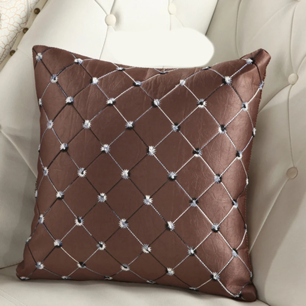 Embroidered Plaid Throw Pillow Cover for Home Decor Sofa Seat Back Cushion Cover, Coffee
Embroidered Plaid Throw Pillow Cover for Home Decor Sofa Seat Back Cushion Cover, Coffee
