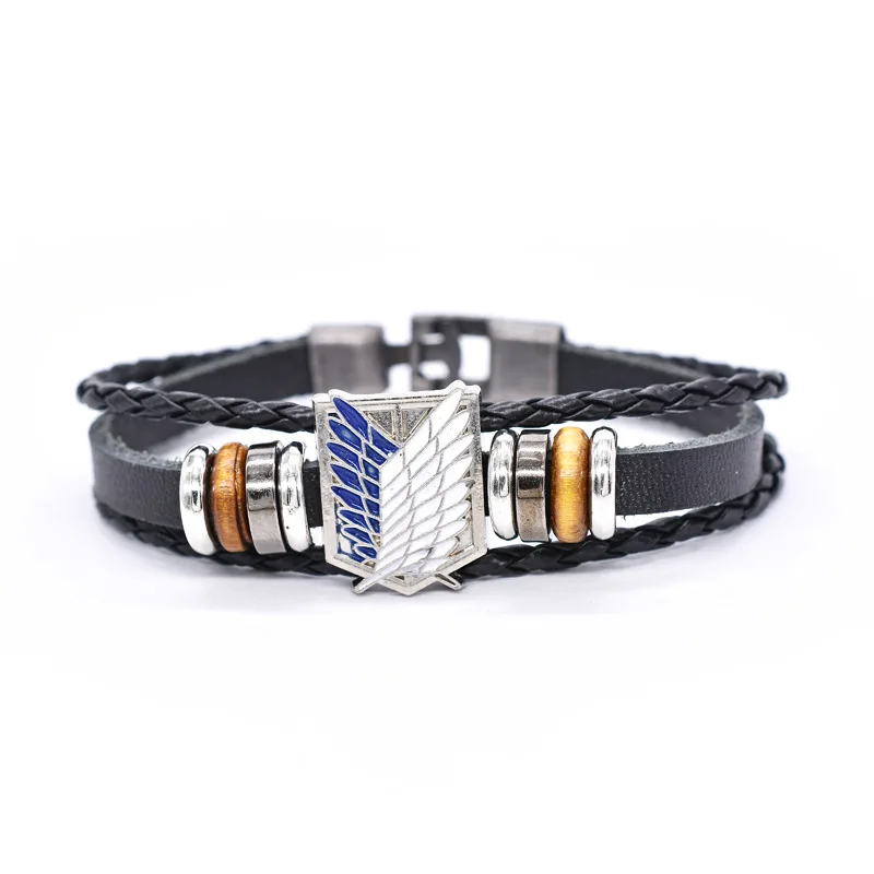 Classic Anime Peripheral Attack on Giant Leather Bracelet Men Punk Alloy Multi-layer Weaving Women Bracelet Personality Jewelry
Classic Anime Peripheral Attack on Giant Leather Bracelet Men Punk Alloy Multi-layer Weaving Women Bracelet Personality Jewelry