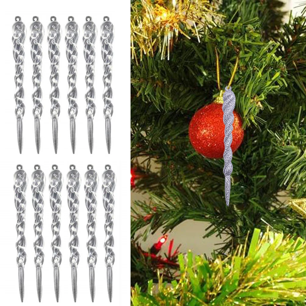 12pcs Christmas Clear Simulation Ice Xmas Tree Hanging Ornament Fake Icicle Winter Party New Year Home Decor Navidad Supplies
12pcs Christmas Clear Simulation Ice Xmas Tree Hanging Ornament Fake Icicle Winter Party New Year Home Decor Navidad Supplies