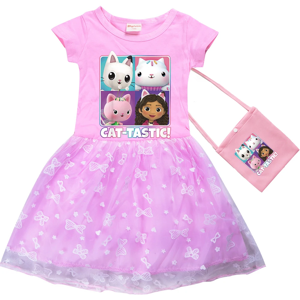Gabbys Cat Clothes Baby Girls Sleeveless Dresses with Small Bag Kids Cartoon Cats-tastic Wedding Party Princess Vestidos
Gabbys Cat Clothes Baby Girls Sleeveless Dresses with Small Bag Kids Cartoon Cats-tastic Wedding Party Princess Vestidos