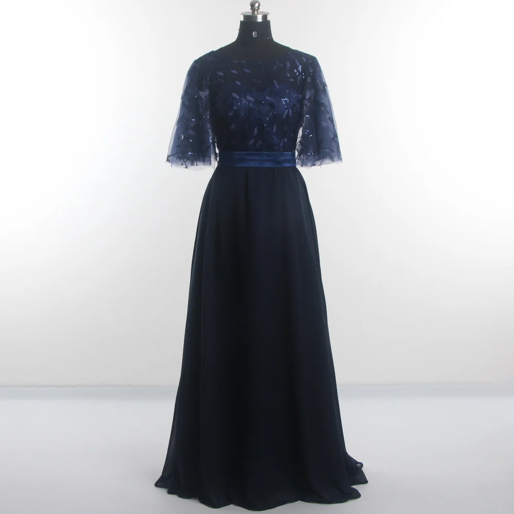 Evening Dresses Navy Blue Lace O-neck Half Sleeves Tulle A-line Floor Length Zipper Back Plus size Women Party Formal Dress D988
Evening Dresses Navy Blue Lace O-neck Half Sleeves Tulle A-line Floor Length Zipper Back Plus size Women Party Formal Dress D988