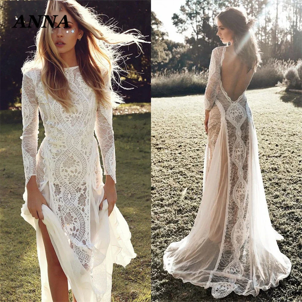 ANNA-BEAUTY Store Wedding Dresses 2022 Boho O-Neck Lace Beach Party Bridal Gown Vintage Long Sleeve Vestido De Novia for Women
ANNA-BEAUTY Store Wedding Dresses 2022 Boho O-Neck Lace Beach Party Bridal Gown Vintage Long Sleeve Vestido De Novia for Women