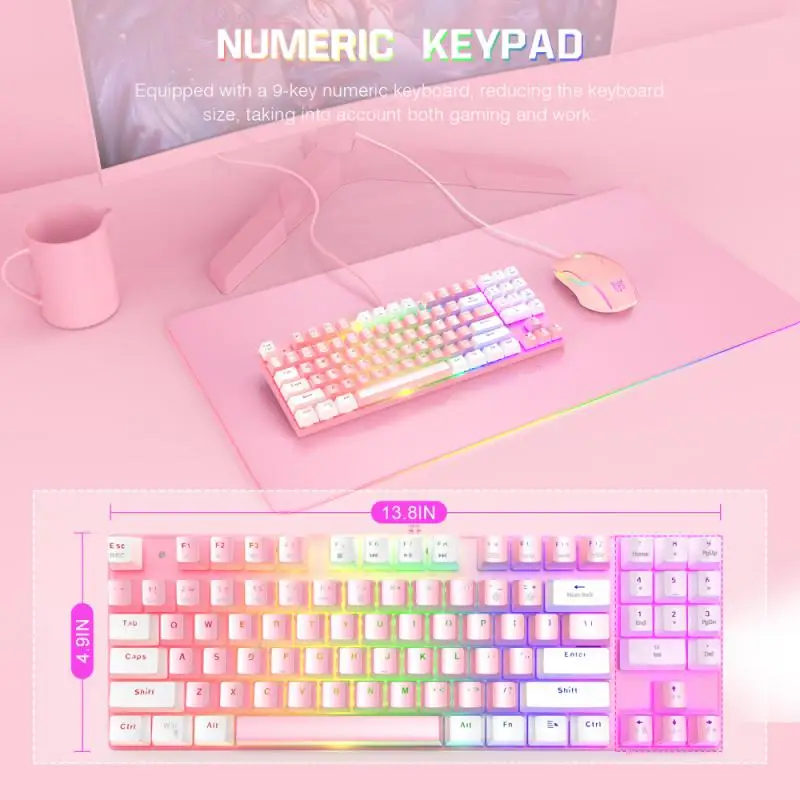 Kawaii Проводная клавиатура для офисного ПК с бесшумным кликом игровая клавиатура для девочек игровые аксессуары клавиатура зеленая синяя фиолетовая
Kawaii Проводная клавиатура для офисного ПК с бесшумным кликом игровая клавиатура для девочек игровые аксессуары клавиатура зеленая синяя фиолетовая