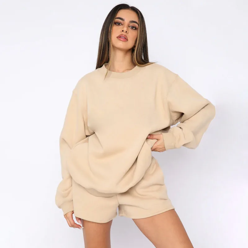 2023 Casual Two Piece Set Women Tracksuit Shirt + Solid Color Short Pants Sportsuit Matching Set Clothes For Women Outfit
2023 Casual Two Piece Set Women Tracksuit Shirt + Solid Color Short Pants Sportsuit Matching Set Clothes For Women Outfit