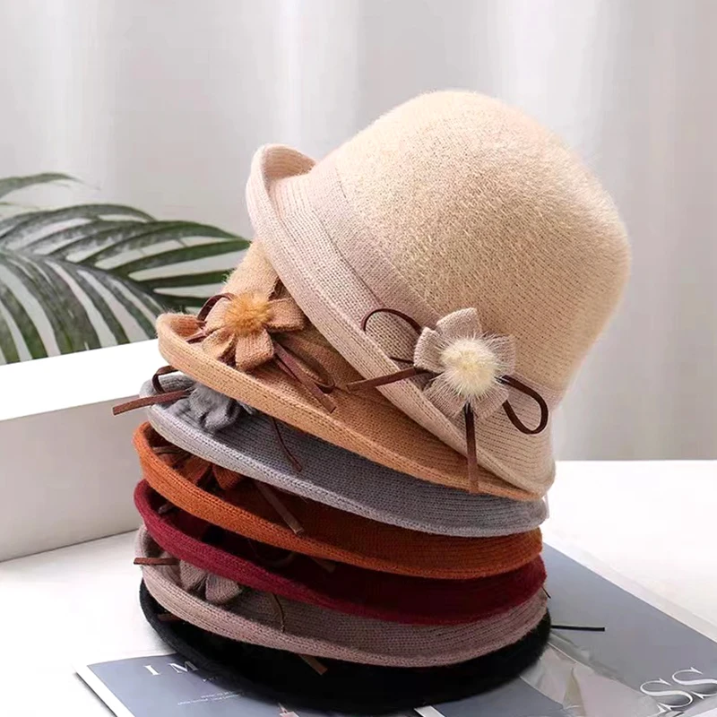 Vintage Woolen Felt Bucket Hats Ladies Bowler Fashion Elegant Bows Basin Hat Fisherman Hat British Winter Church Female Bowler
Vintage Woolen Felt Bucket Hats Ladies Bowler Fashion Elegant Bows Basin Hat Fisherman Hat British Winter Church Female Bowler