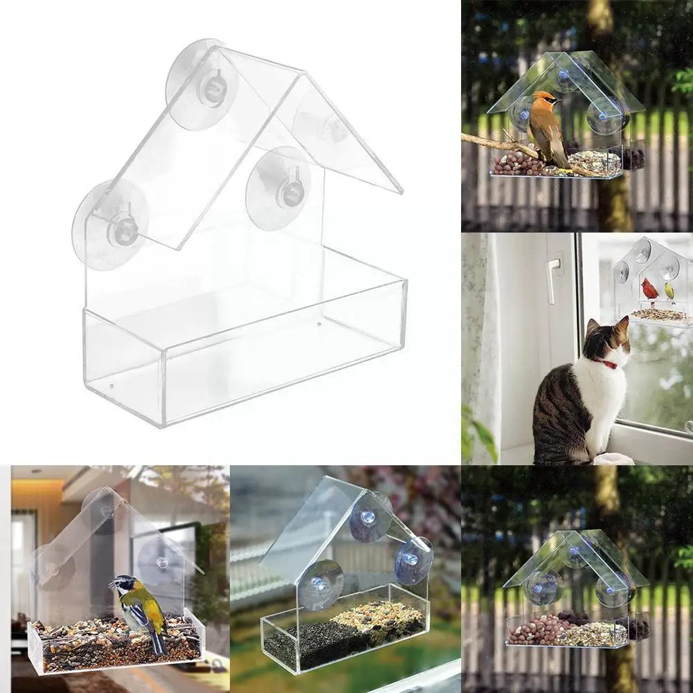 Bird Feeder Hotel Clear Glass Window Viewing Table Peanut Type Suction Feeder Hanging House Bird Adsorption Seed P1i6
Bird Feeder Hotel Clear Glass Window Viewing Table Peanut Type Suction Feeder Hanging House Bird Adsorption Seed P1i6