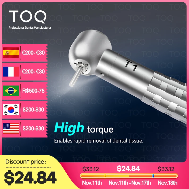 Dental High Speed Handpiece Standard Push Button Single Water Spray 2/4 Holes Ceramic Bearing Handpiece
Dental High Speed Handpiece Standard Push Button Single Water Spray 2/4 Holes Ceramic Bearing Handpiece