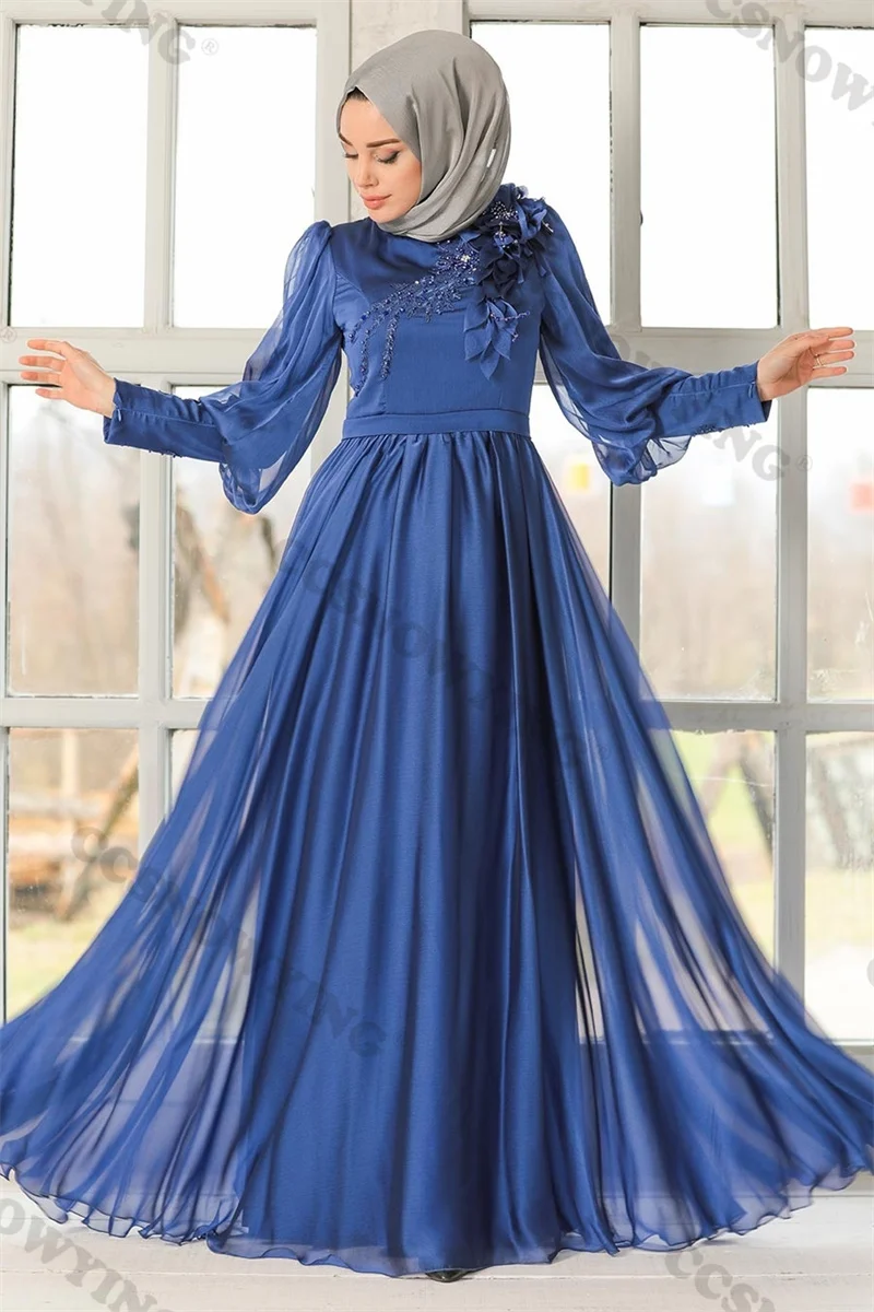 Chiffon Appliques Muslim Evening Dresses Long Sleeve A Line Hijab Islamic Formal Party Gowns Arabic Dubai Moroccan Caftan
Chiffon Appliques Muslim Evening Dresses Long Sleeve A Line Hijab Islamic Formal Party Gowns Arabic Dubai Moroccan Caftan