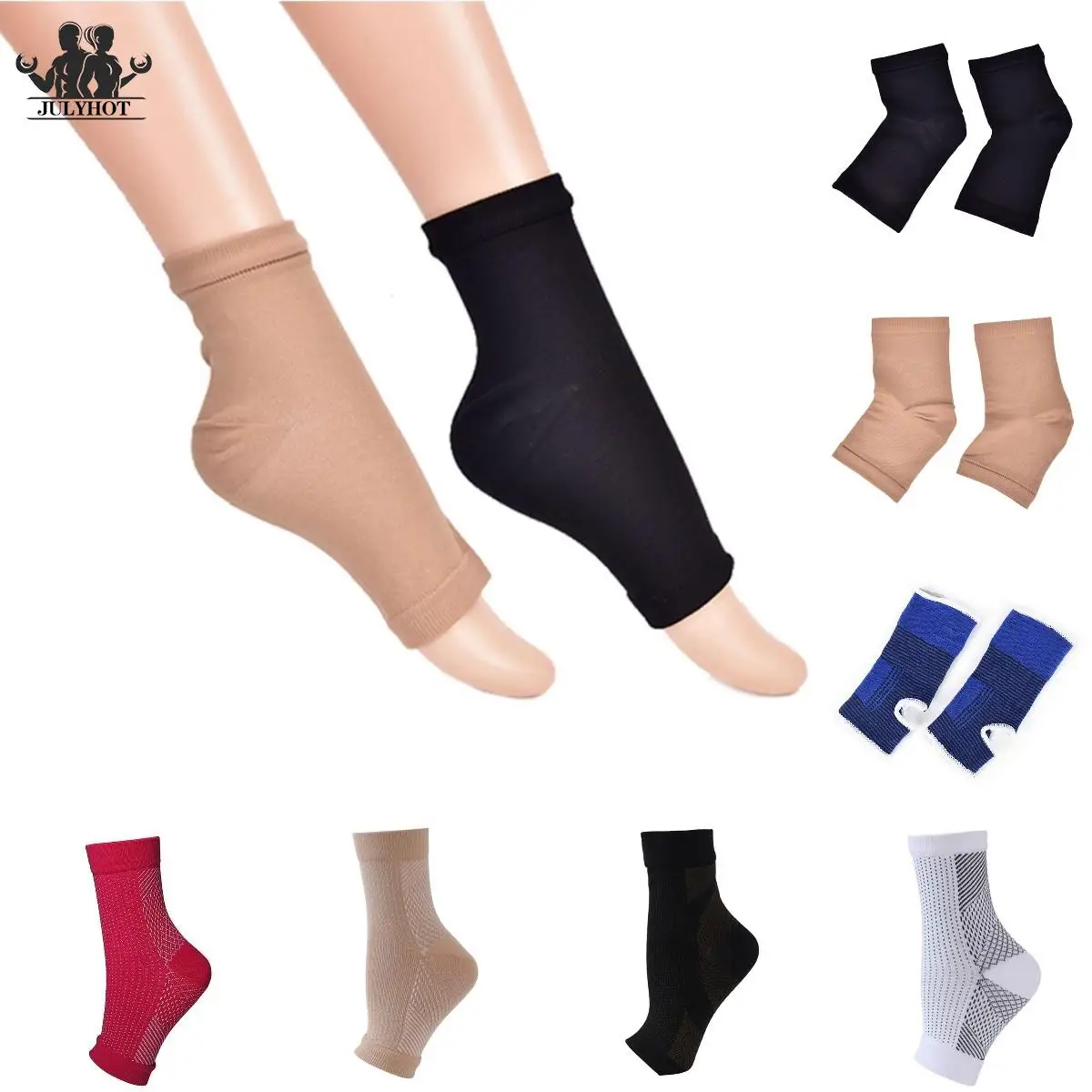 Компрессионные эластичные повязки на лодыжку для мужчин и женщин, Защитные носки для спорта, баскетбола, футбола, поддерживающие голеносто... 
Компрессионные эластичные повязки на лодыжку для мужчин и женщин, Защитные носки для спорта, баскетбола, футбола, поддерживающие голеносто...