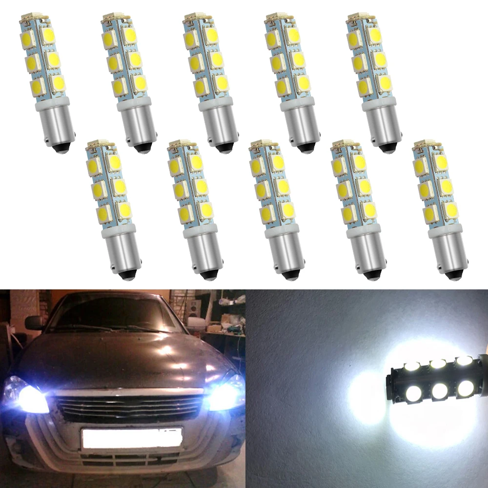 10X Белый T11 Ba9s 1895 T4w 5050 13Led Автомобильный задний фонарь для чтения, поворотная лампа для номерного знака, гирлянда, купольсветильник лампа, две...
10X Белый T11 Ba9s 1895 T4w 5050 13Led Автомобильный задний фонарь для чтения, поворотная лампа для номерного знака, гирлянда, купольсветильник лампа, две...