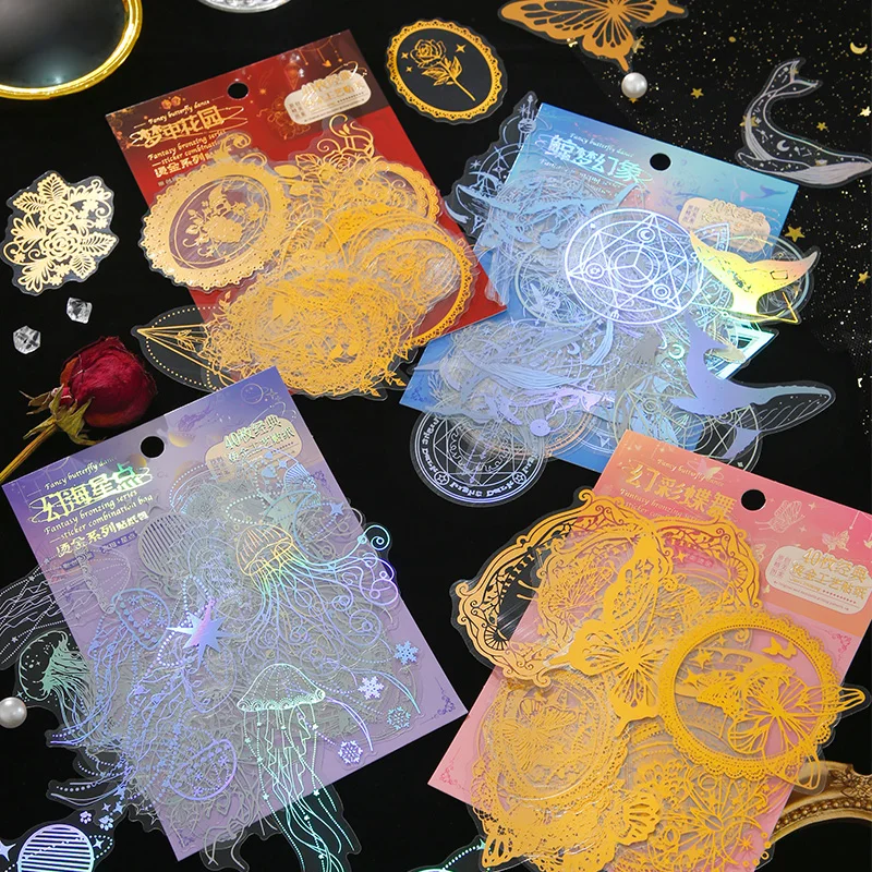 40 Pieces Personalised Gold Stamping Stickers Decoration Sketchbook Aesthetics Journaling Scrapbook Journal Intime Art Supplies
40 Pieces Personalised Gold Stamping Stickers Decoration Sketchbook Aesthetics Journaling Scrapbook Journal Intime Art Supplies