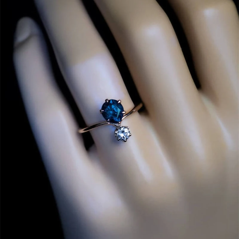 Vintage Two-tone Zircon Rings For Women Blue White Ball Stone Wedding Luxury Gold Color Jewelry Engagement Ring Anillos Mujer
Vintage Two-tone Zircon Rings For Women Blue White Ball Stone Wedding Luxury Gold Color Jewelry Engagement Ring Anillos Mujer