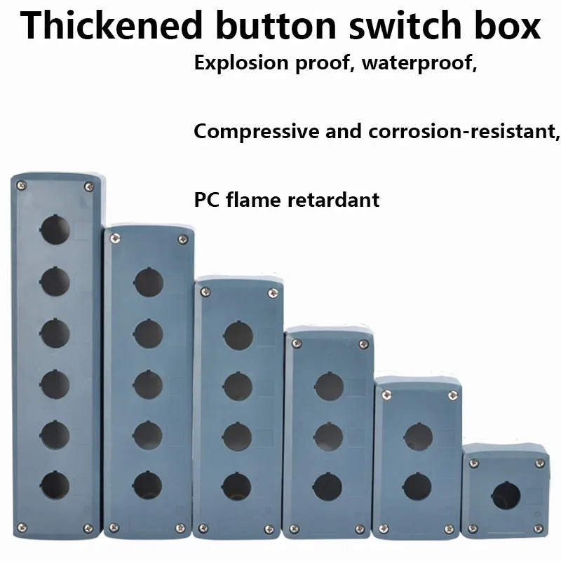 1Pcs 22mm 1/2/3/4/5/6 Hole Waterproof Button Junction Box Switch Control Splash Proof IP65
1Pcs 22mm 1/2/3/4/5/6 Hole Waterproof Button Junction Box Switch Control Splash Proof IP65