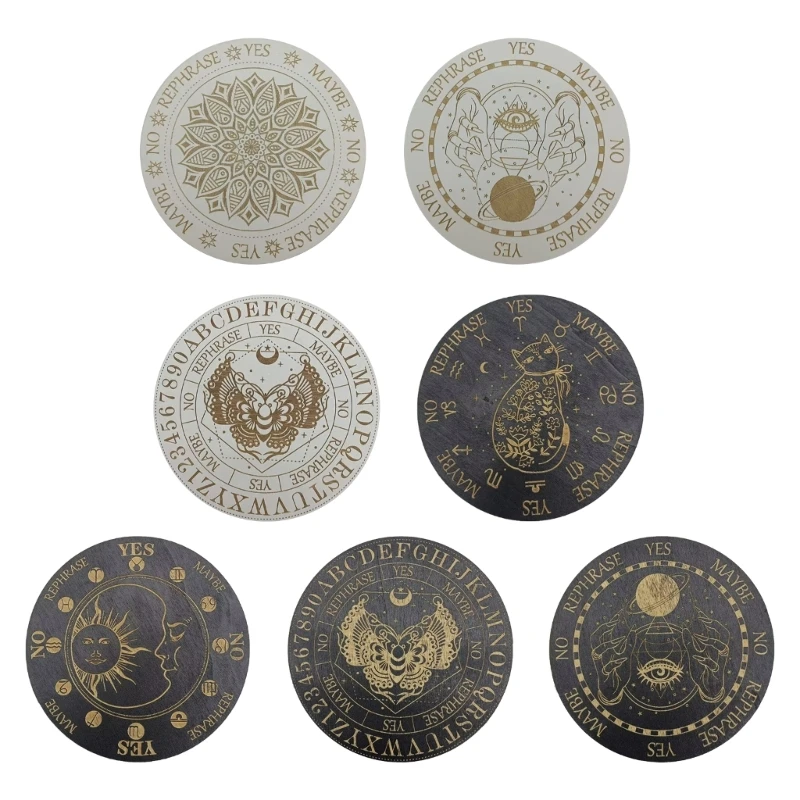 15cm Wood Black Round Witchcraft Altar Butterfly Board Meditation Cube Moon Phase Pendulum Game Magical Divination Planchette
15cm Wood Black Round Witchcraft Altar Butterfly Board Meditation Cube Moon Phase Pendulum Game Magical Divination Planchette