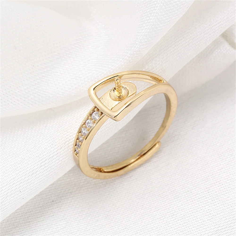 14k gold plating colorful single pearl ring opening adjustable DIY accessories simple fashion
14k gold plating colorful single pearl ring opening adjustable DIY accessories simple fashion