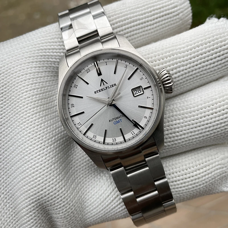 Мужские часы STEELDIVE GMT военные автоматические механические наручные для дайвинга