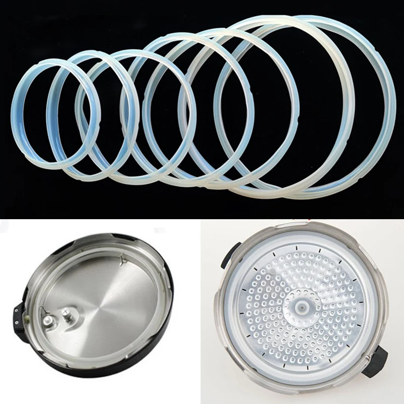 

18/20/22/24cm Silicone Rubber Gasket Cooker Lid Sealing Ring Electric Pressure Cooker Replacement For 2-6L Cooker Gaskets