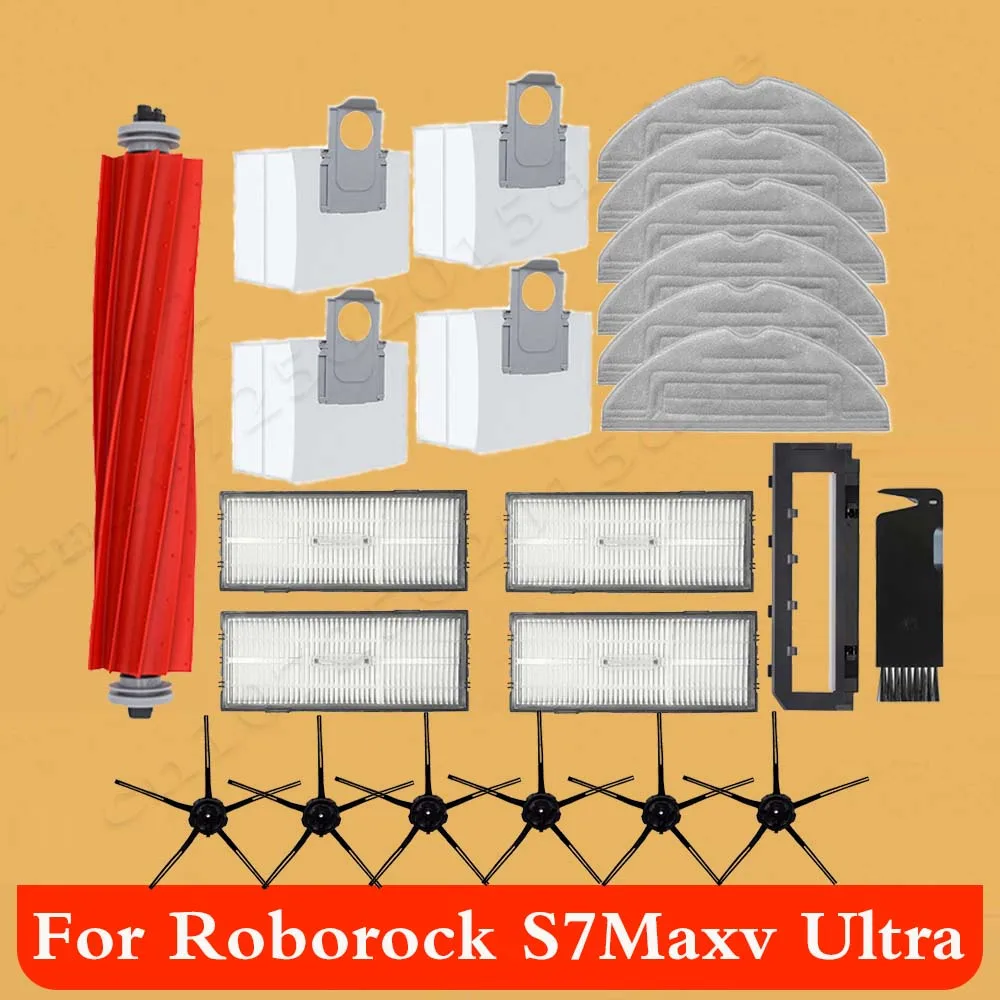 For Roborock S7 MaxV Ultra Accessories S7 MaxV Plus Main Side Brush Mop Hepa Filter Dust Bag Robot Vacuum Cleaner Xiaomi Kit
For Roborock S7 MaxV Ultra Accessories S7 MaxV Plus Main Side Brush Mop Hepa Filter Dust Bag Robot Vacuum Cleaner Xiaomi Kit