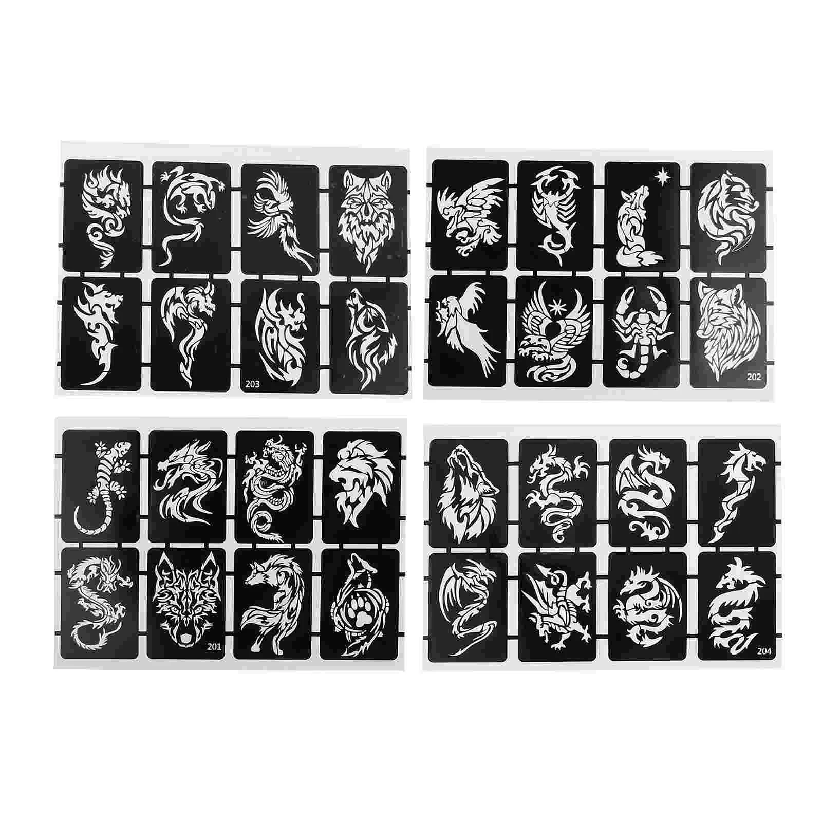 4Sheets Tattoo Stickers Tattoo Supplies Temporary Body Painting Templates Tattooing Tools for Home
4Sheets Tattoo Stickers Tattoo Supplies Temporary Body Painting Templates Tattooing Tools for Home