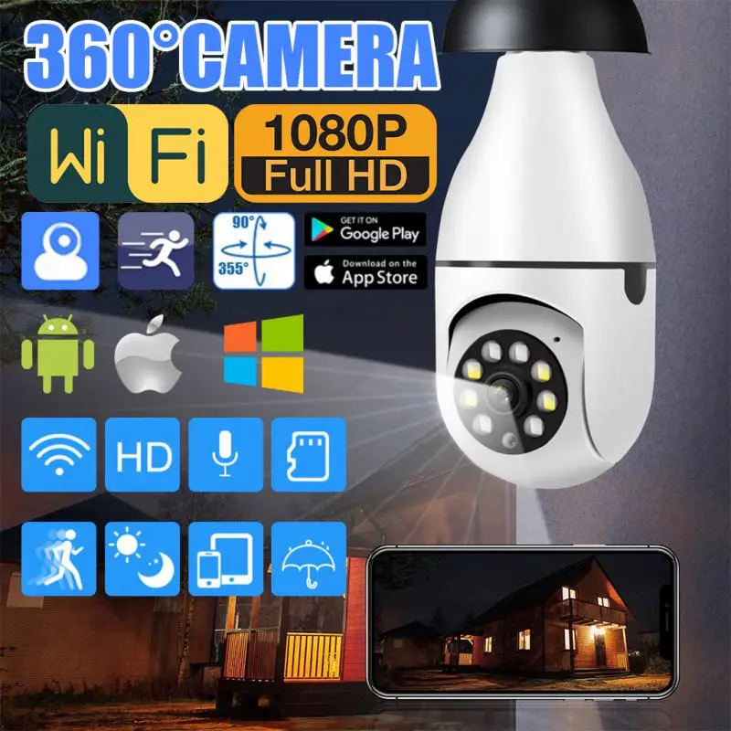 2022 1080P 360 Rotating Auto Tracking Panoramic Camera Bulb Wireless JXLCAM Wifi PTZ IP Camera Life Program APP Remote Monitorin
2022 1080P 360 Rotating Auto Tracking Panoramic Camera Bulb Wireless JXLCAM Wifi PTZ IP Camera Life Program APP Remote Monitorin