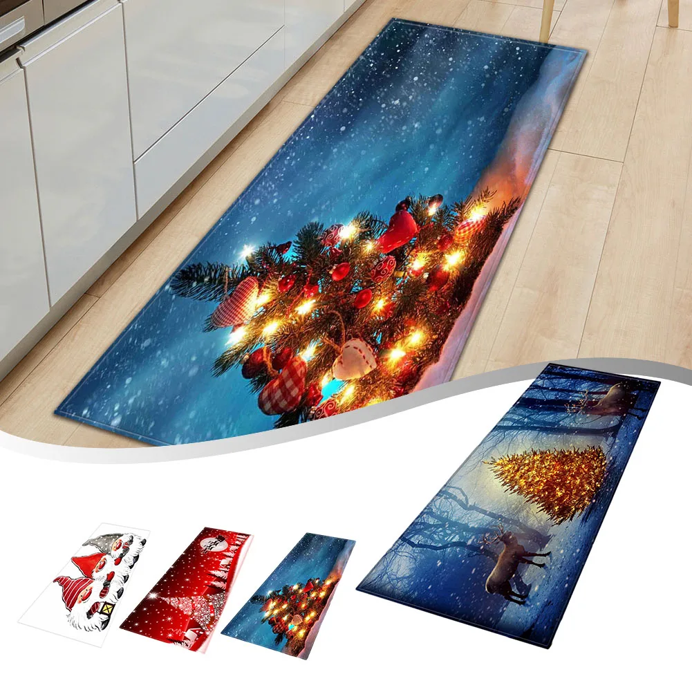 

40x120cm Christmas Gnome Doormat Front Porch Rugs Welcome Mat Christmas Gnome Door Mat Indoor Outdoor Doormats Entrance Carpet