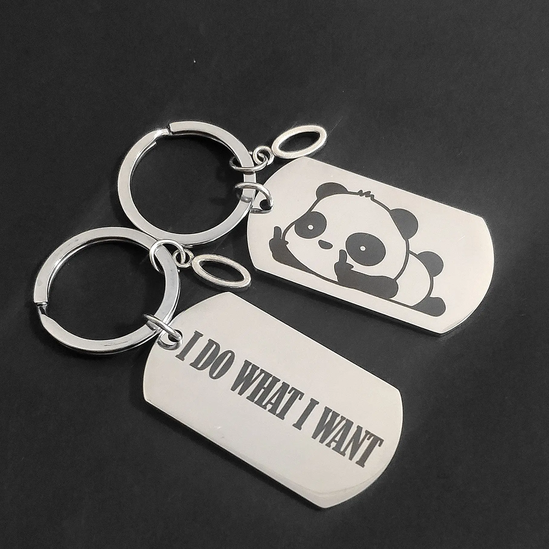 Stainless Steel Carabiner for Keys Military Tags I DO WHAT I WANT Creative Keyring Cute Cartoon 26 Letters A-Z Panda Gift Holder
Stainless Steel Carabiner for Keys Military Tags I DO WHAT I WANT Creative Keyring Cute Cartoon 26 Letters A-Z Panda Gift Holder