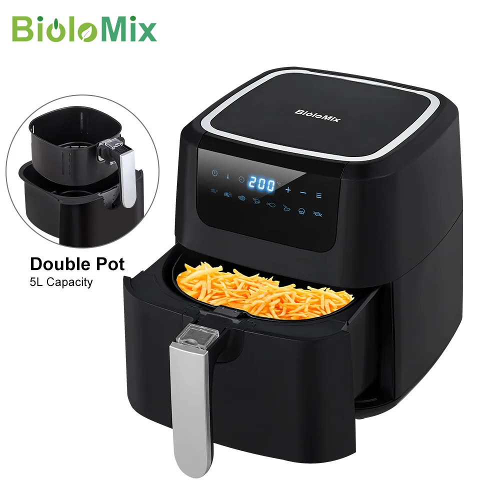 BioloMix 1400W Air Fryer Household New Oil-free Fries Machine 5L Large Capacity Intelligent Multi-function Electric Fryer Oven
BioloMix 1400W Air Fryer Household New Oil-free Fries Machine 5L Large Capacity Intelligent Multi-function Electric Fryer Oven