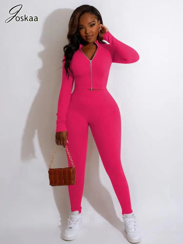 Joskaa Ribbed Solid Two Piece Set Women Casual Long Sleeve Zip-Up Tops and High Waisted Pencil Pants Matching 2023 Tracksuits
Joskaa Ribbed Solid Two Piece Set Women Casual Long Sleeve Zip-Up Tops and High Waisted Pencil Pants Matching 2023 Tracksuits
