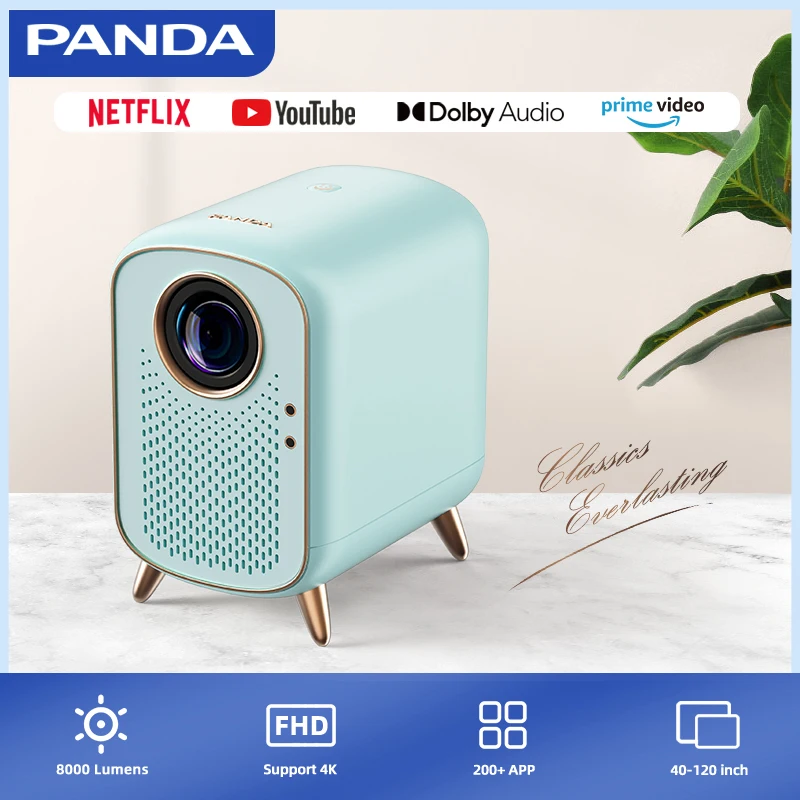 PANDA Stella Full HD 1080P Projector Bluetooth WiFi 4K Video Movie Auto-focus Dolby Smart Projector Home Theater Cinema Beamer
PANDA Stella Full HD 1080P Projector Bluetooth WiFi 4K Video Movie Auto-focus Dolby Smart Projector Home Theater Cinema Beamer