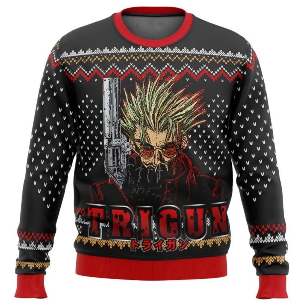 Trigun Vash The Stampede уродливый рождественский свитер подарок пуловер Санта-Клауса