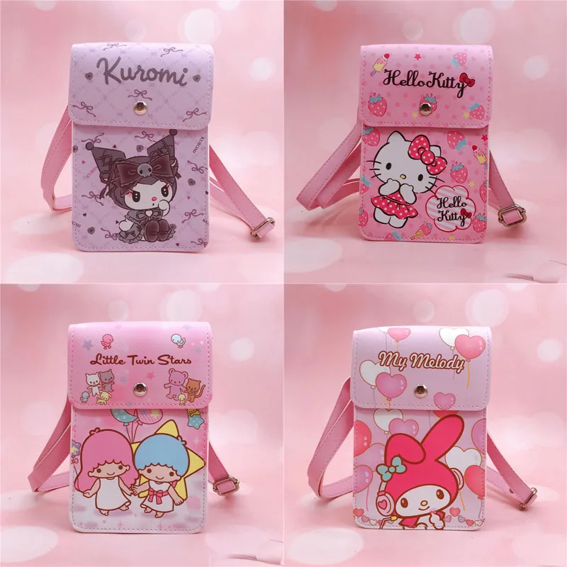 Cartoon Cute Kuromi Little TwinStars Magnetic Buckle Shoulder Messenger Mobile Phone Bag Daily Travel Convenient Storage Bag
Cartoon Cute Kuromi Little TwinStars Magnetic Buckle Shoulder Messenger Mobile Phone Bag Daily Travel Convenient Storage Bag