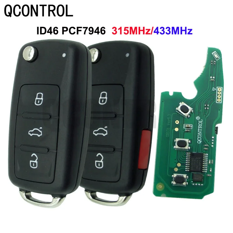 QCONTROL Remote Key fob 3/4/3 1 button 315/433mhz For Audi315/433MHz A8 folding key ID46 PCF7946
QCONTROL Remote Key fob 3/4/3 1 button 315/433mhz For Audi315/433MHz A8 folding key ID46 PCF7946