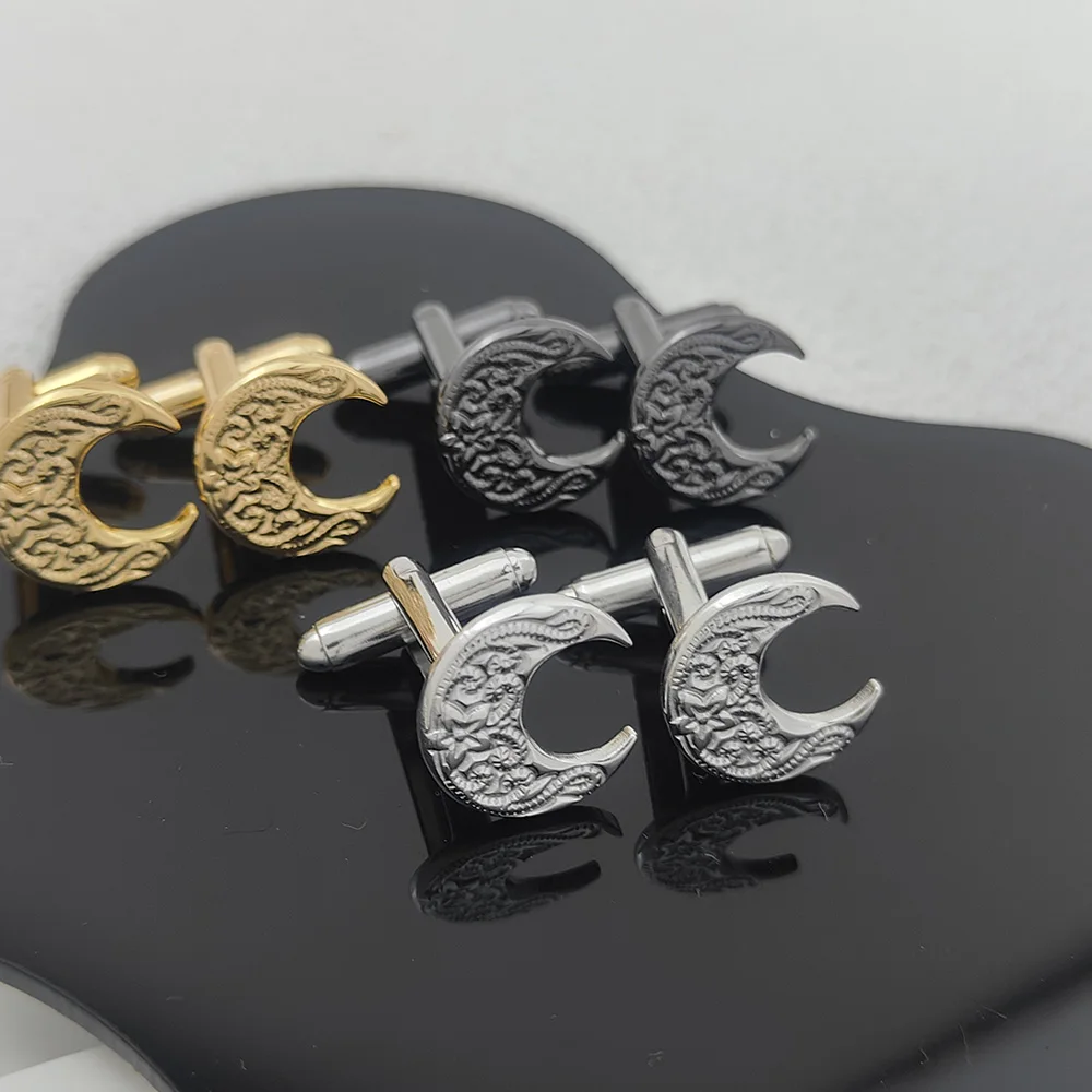 New Classic Moon Totem Cufflinks for Men Gold Stainless Steel Shirt Charm Cuff Links Male Party Groomsman Holiday Gift Wholesale
New Classic Moon Totem Cufflinks for Men Gold Stainless Steel Shirt Charm Cuff Links Male Party Groomsman Holiday Gift Wholesale