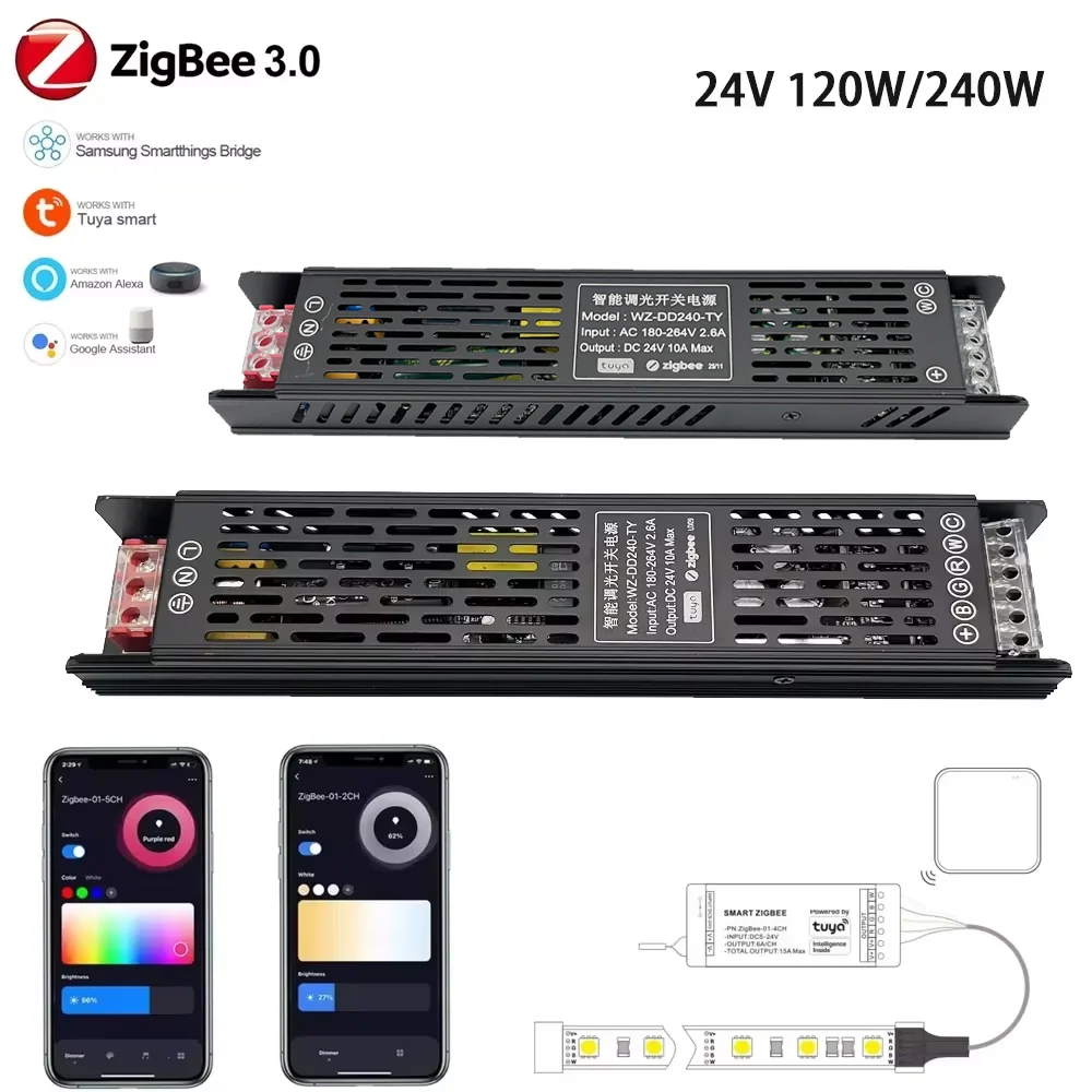 Трансформатор YSRSAI Tuya Zigbee 24В 120/240Вт CCT/RGBCCT
Трансформатор YSRSAI Tuya Zigbee 24В 120/240Вт CCT/RGBCCT