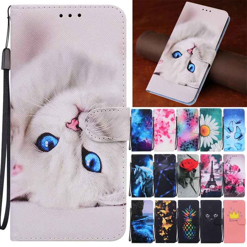 

A12 Leather Capa For Samsung Galaxy A12 For Samsung A11 A10s A9 2019 A8 A6 Plus A7 A5 2018 5G Magnetic Painted Stand Book Case