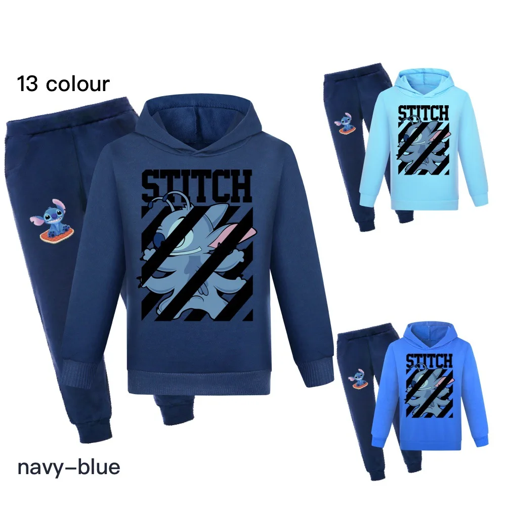 Disney Stitch Kids Clothing Girls Boys Long Sleeve Tops Hoodie + Pants Suits Kids Clothes Toddler Sports Suits For Girls
Disney Stitch Kids Clothing Girls Boys Long Sleeve Tops Hoodie + Pants Suits Kids Clothes Toddler Sports Suits For Girls