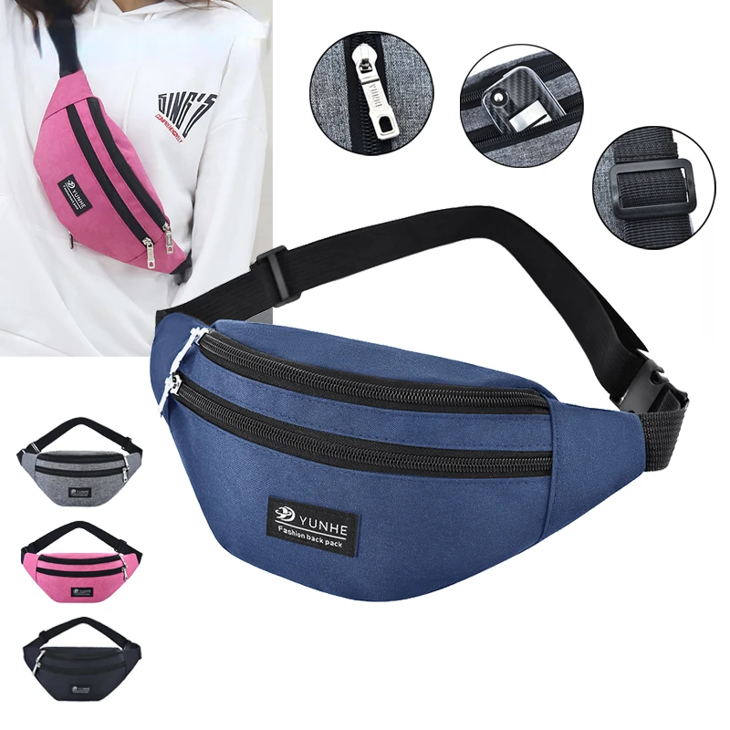Waist Packs Women Three Zipper Pocket Fashion Men Chest bag Handbag Unisex Ladies Pink Waist Pack Belly Bag Purse Travel Hip Bag
Waist Packs Women Three Zipper Pocket Fashion Men Chest bag Handbag Unisex Ladies Pink Waist Pack Belly Bag Purse Travel Hip Bag