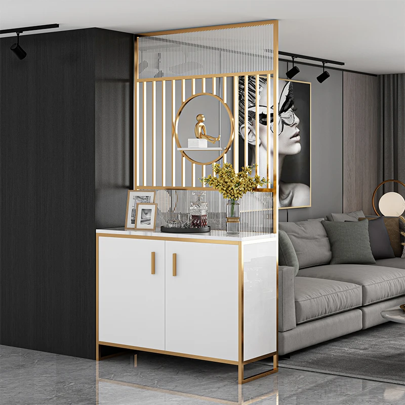 Light luxury entrance cabinet entrance living room entrance hall modern minimalist glass partition screen decoration
Light luxury entrance cabinet entrance living room entrance hall modern minimalist glass partition screen decoration