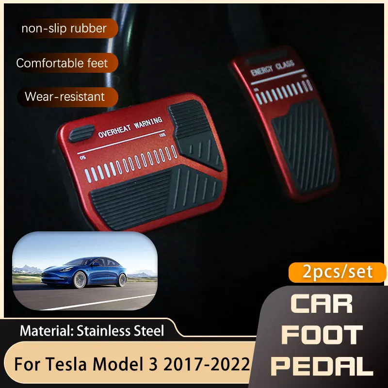 2 Pcs for Tesla Model 3 2017 2018 2019 2020 2021 2022 Car Foot Pedals Accelerator Gas Brake Stainless Steel Non-slip Pedal Cover
2 Pcs for Tesla Model 3 2017 2018 2019 2020 2021 2022 Car Foot Pedals Accelerator Gas Brake Stainless Steel Non-slip Pedal Cover