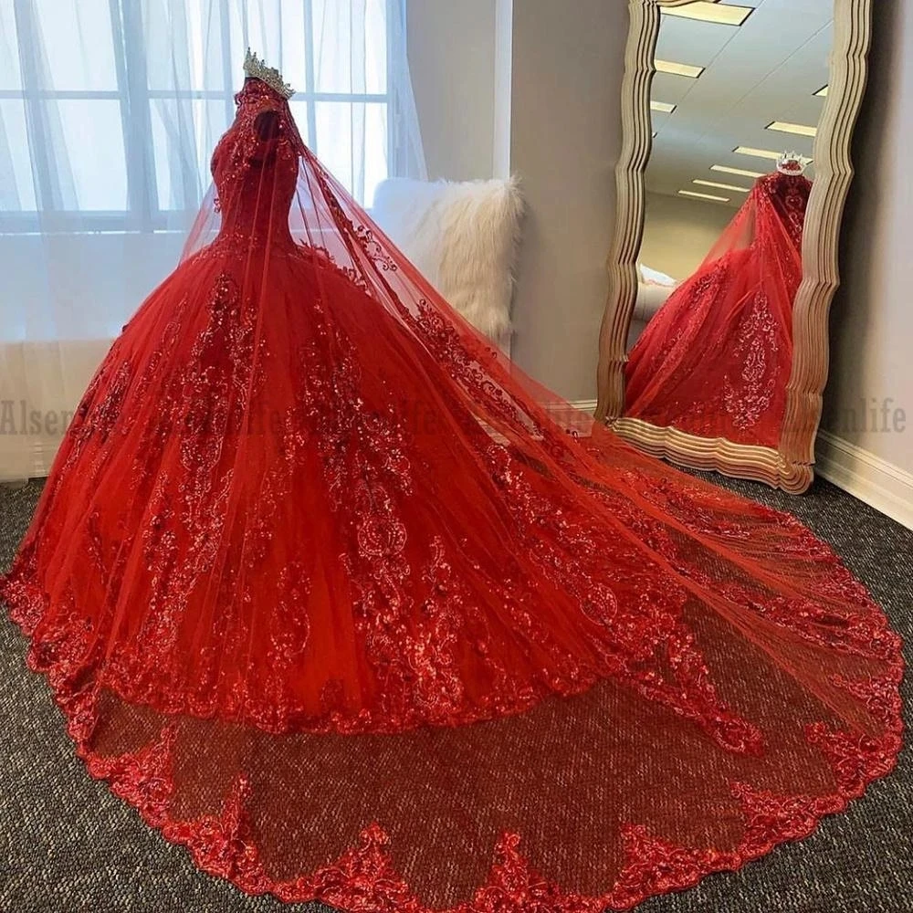 ANGELSBRIDEP Shiny Red Quinceanera Dresses With Cape Sequins Appliques Formal Birthday Party Prom Gown Vestidos De 15 Anos
ANGELSBRIDEP Shiny Red Quinceanera Dresses With Cape Sequins Appliques Formal Birthday Party Prom Gown Vestidos De 15 Anos