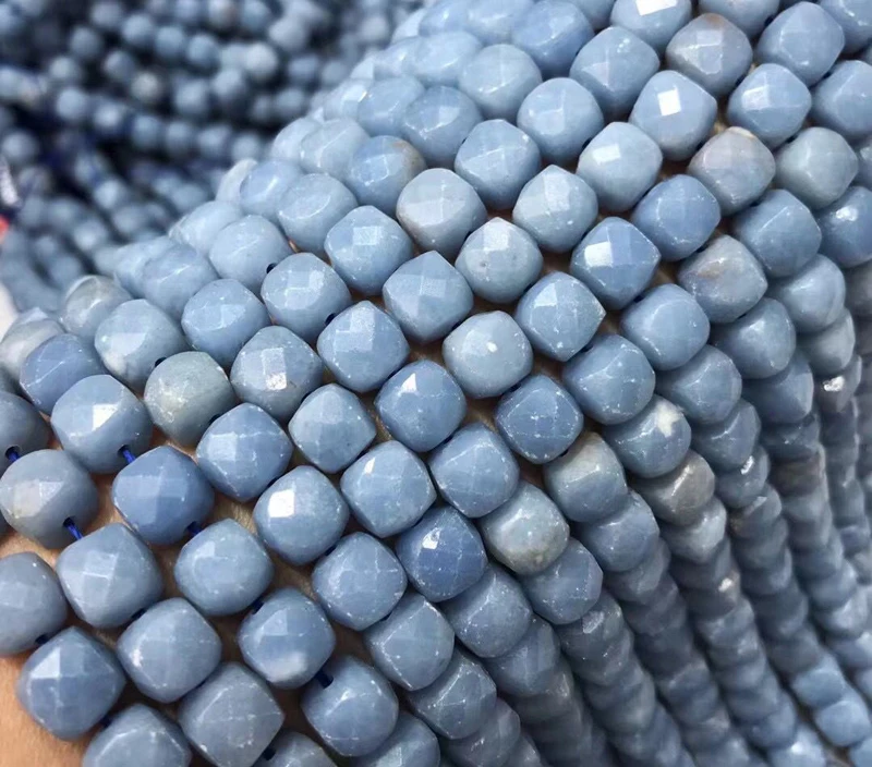 8mm Natural Blue Angelite Faceted Cube Beads for Making Bracelet Square Shape Stone Bead for Needlework Jewelry Making DIY
8mm Natural Blue Angelite Faceted Cube Beads for Making Bracelet Square Shape Stone Bead for Needlework Jewelry Making DIY