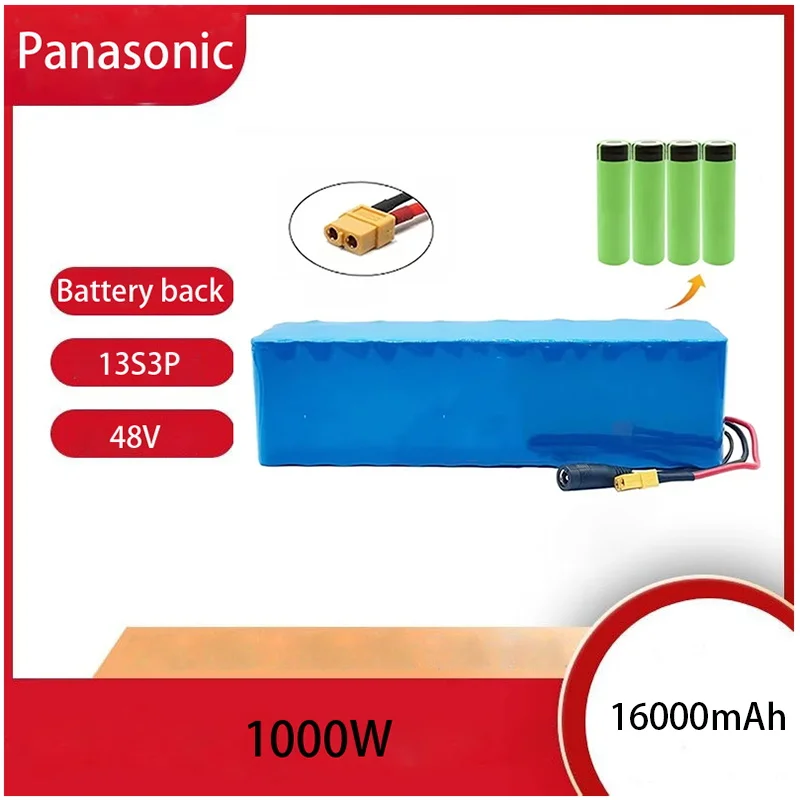 Литий-ионный аккумулятор Panasonic 1000 Вт 13S3P 48 В 16000 мАч XT60 Электрический велосипед 54,6 в 2 А, Встроенный BMS + зарядное устройство
Литий-ионный аккумулятор Panasonic 1000 Вт 13S3P 48 В 16000 мАч XT60 Электрический велосипед 54,6 в 2 А, Встроенный BMS + зарядное устройство