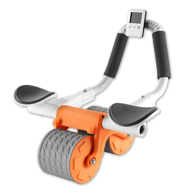 

Тренажер для мышц с поддержкой локтя и таймером, автоматическое колесо для брюшного пресса, ролик AB для домашнего тренажерного зала, фитнеса
