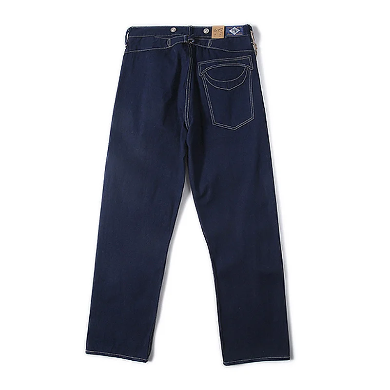 BOB DONG Vintage Straight Overalls Slevage Denim Men's Jeans Indigo Blue Button Fly
BOB DONG Vintage Straight Overalls Slevage Denim Men's Jeans Indigo Blue Button Fly