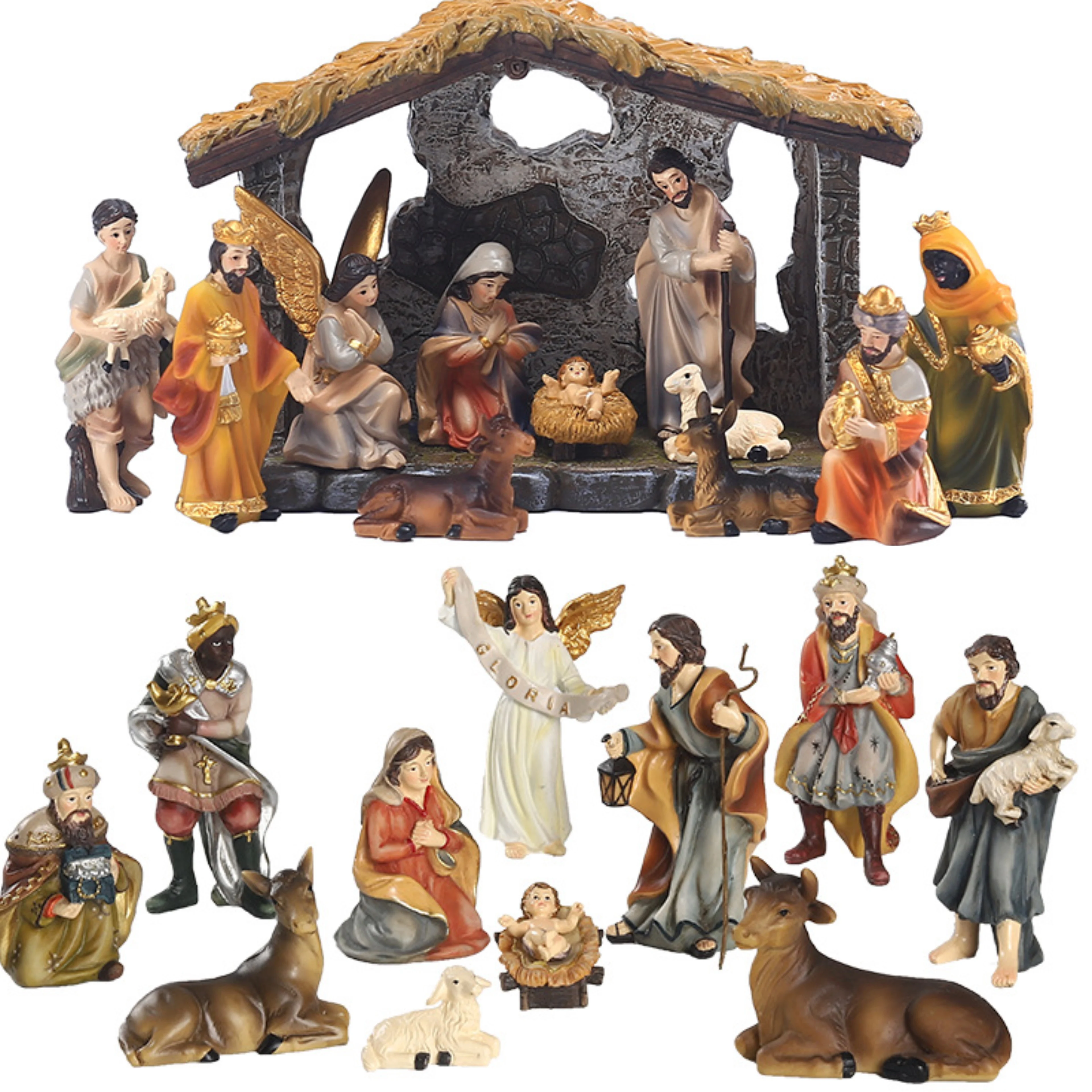 Nativity Sets for Christmas Indoor Christmas Nativity Manger Sets,Nativity Baby Jesus Figurine,Nativity holy Family Nativity Set
Nativity Sets for Christmas Indoor Christmas Nativity Manger Sets,Nativity Baby Jesus Figurine,Nativity holy Family Nativity Set