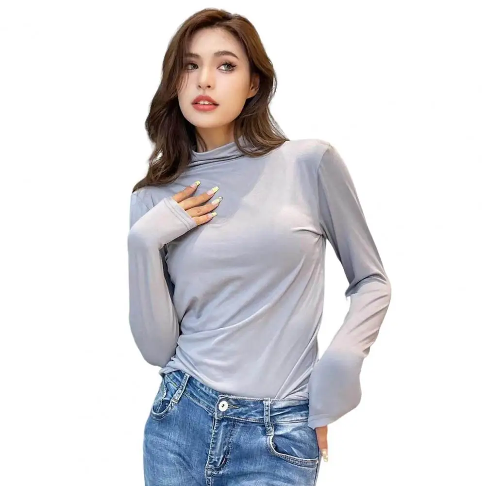 Women Base Top Slim Half High Collar Soft Keep Warm Neck Protection Pullover Bottoming Shirt Winter Streetwear
Women Base Top Slim Half High Collar Soft Keep Warm Neck Protection Pullover Bottoming Shirt Winter Streetwear