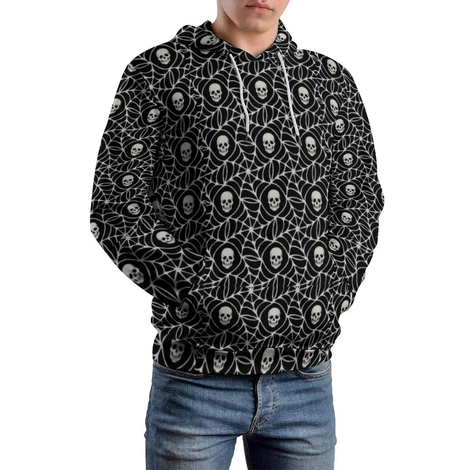 Funny Skull Casual Hoodies Long Sleeve Spiderskins Print Retro Hoodie Winter Unisex Street Style Oversized Design Sweatshirts
Funny Skull Casual Hoodies Long Sleeve Spiderskins Print Retro Hoodie Winter Unisex Street Style Oversized Design Sweatshirts